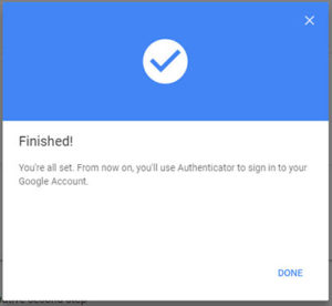 Google 2-step finished