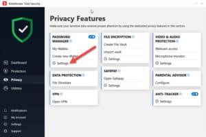 Bitdefender Password Manager Privacy Features