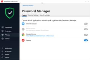Bitdefender Password Manager Privacy Plugins