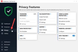 Bitdefender Privacy Features