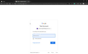 Image showing Google Account password verification and password window.