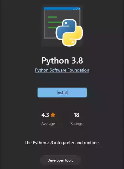 Installing Python 3.8