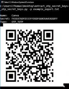 Correcting colors on the QR code extracted from the GA app.